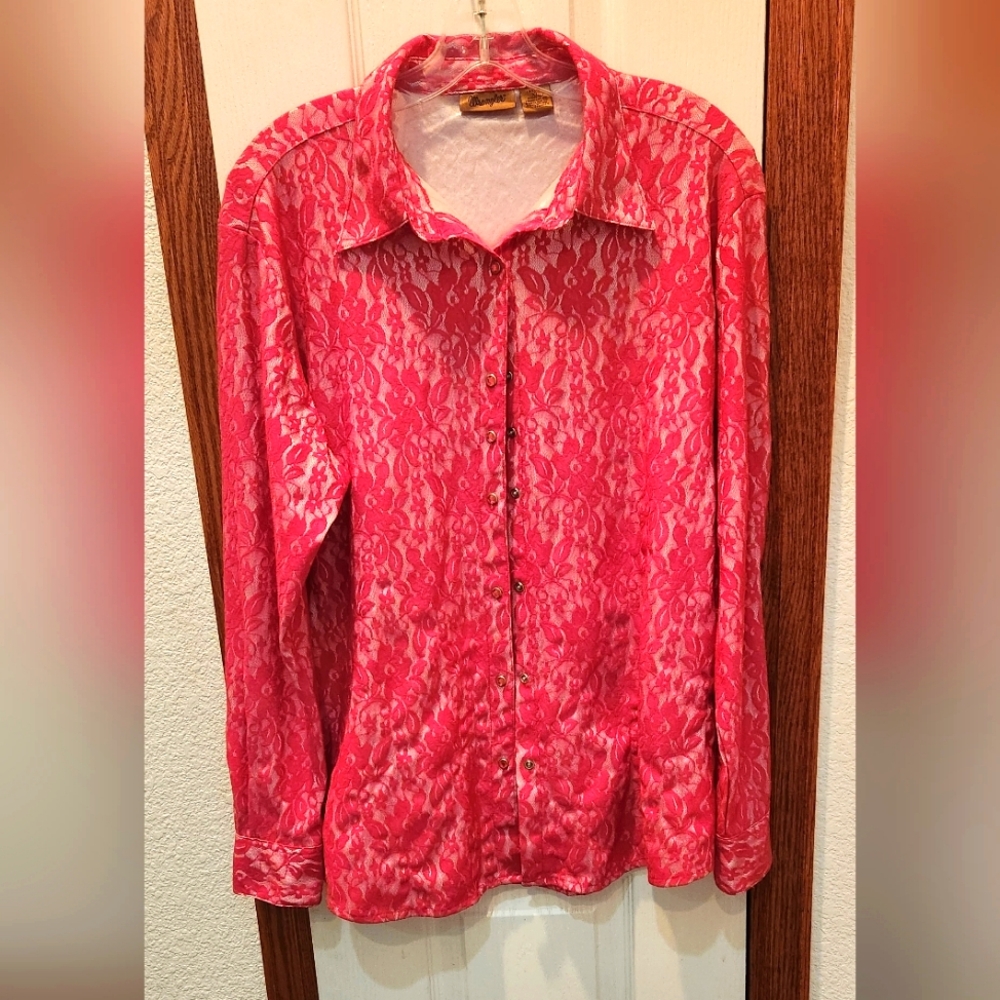 Retro Wrangler Lace Button Down Shirt